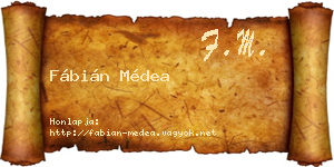 Fábián Médea névjegykártya